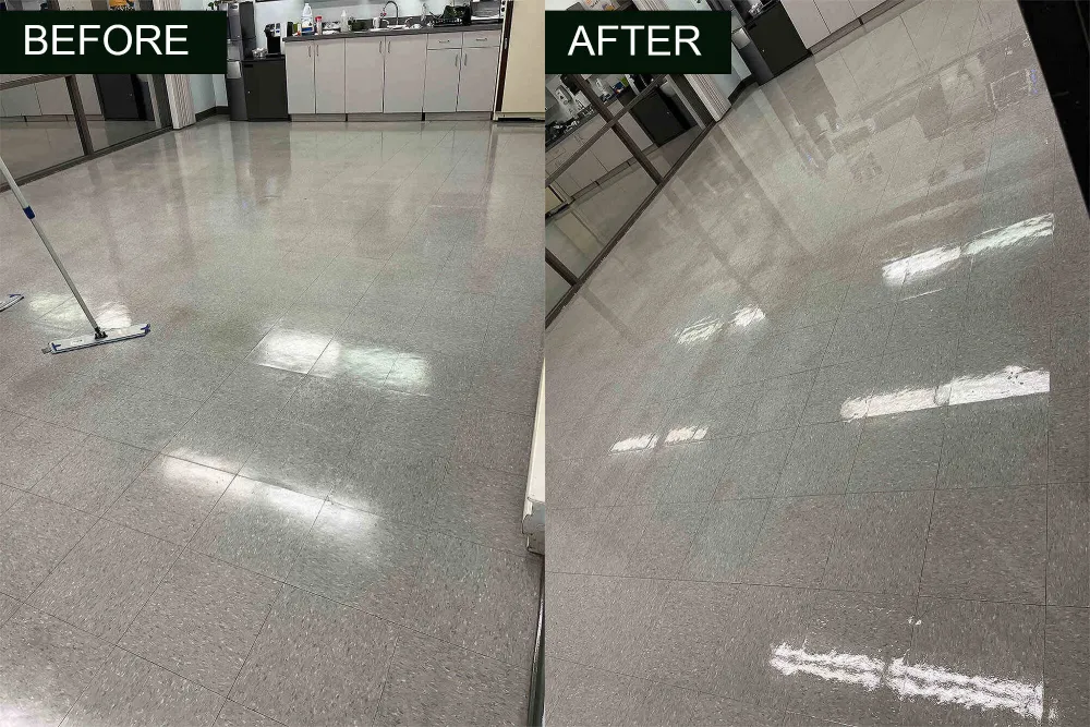  Clean floor after mopping